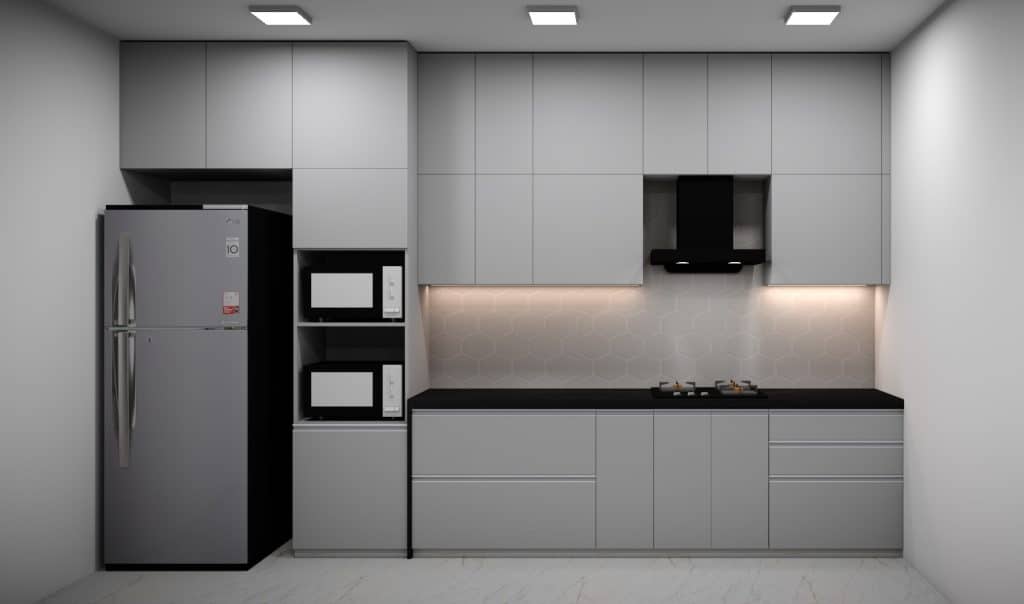 Handleless Modular Kitchen