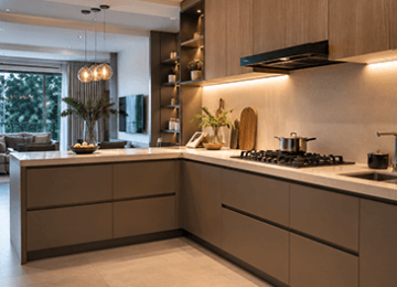 Open L-Shaped Kitchens